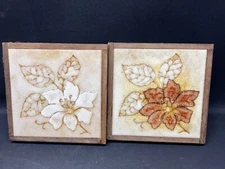 Vintage Santerno Imola Framed Tile Art Home Decor Retro Trivet Made In Italy Set