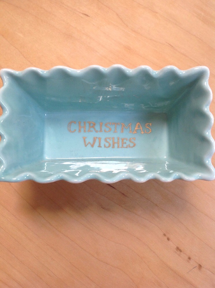 Anthropologie Holiday L'Hiver Mini Loaf Pan Christmas Wishes eBay