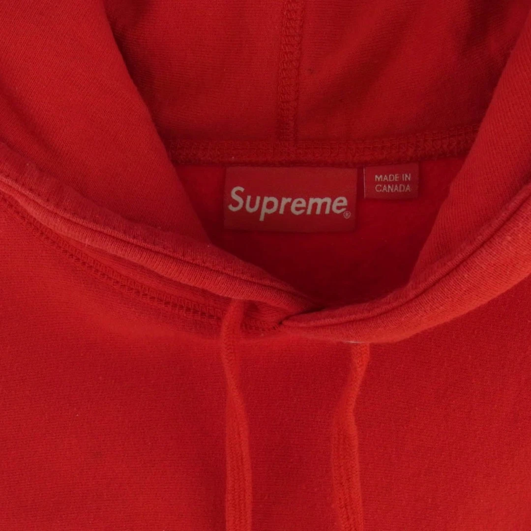 Felpa con cappuccio Supreme 19SS Apple logo rosso L usata LIFE 0