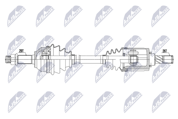 NTY NPW-NS-068 Antriebswelle Vorne Links Passend FüR Nissan-image