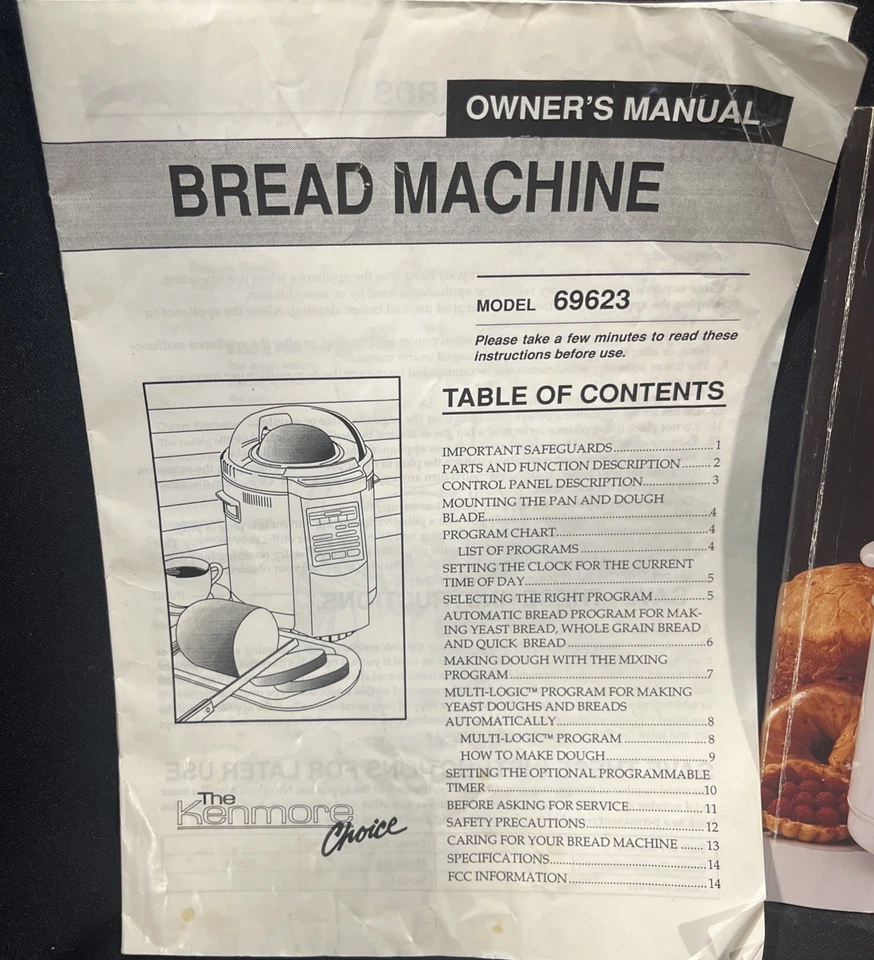Kenmore Choice 69623 面包机日本制造(已测试) — 第 3/4 张图片