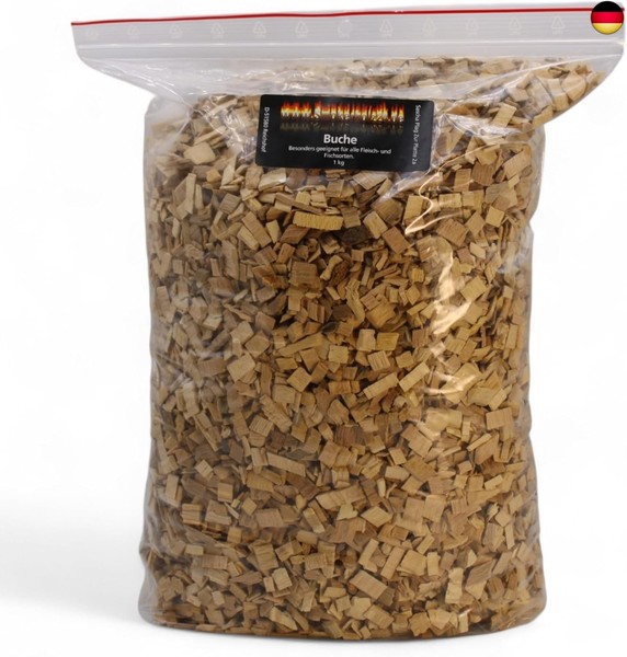 RäUcherchips Buche 1000G – Grill-Chips FüR Fisch, Fleisch & Smoker, Bbq Woodchip-image