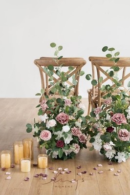 Ling's Moment 41'' Free-Standing Pink Dusty Rose Wedding Flowers for Party Events