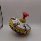 Vintage Toy Ohio Art 304I179 USA Tin Litho Metal Spinning Top Circus Animals
