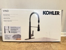Kohler Vind Semi Professional Pull-Down Kitchen Faucet, Matte Black Finish