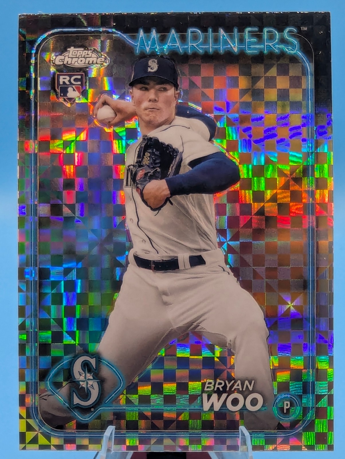 2024 Topps Chrome BRYAN WOO RC #172 X-Fractor Mariners