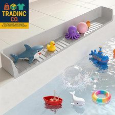 Protector contra salpicaduras de bañera más largo para niños, tablero contra salpicaduras de bañera de silicona, pla para bañera