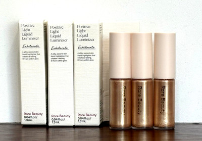 3x RARE BEAUTY POSITIVE LIGHT LIQUID LUMINIZER EXHILARATE 0.04oz / 1.3ml ea NIB