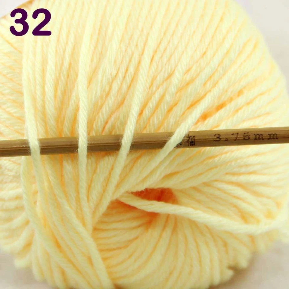 BabyDK 8 Balls x 50gr Cashmere Silk Wool Hand Knit Wrap Shawls Crochet Yarn 32 - Image 4 of 4