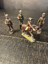  4 Elastolin Toy Soldiers-Germany