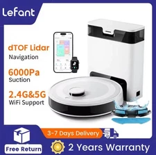 Lefant M2 Pro Robot Vacuum Cleaner Mop Strong Suction SelfEmptying WiFi Pet Hair