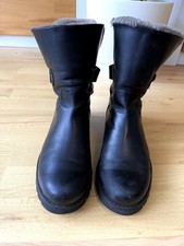 Panama Jack Leder Winterstiefel mit Lammfell Damen Gr. 40 schwarz Typ Igloo