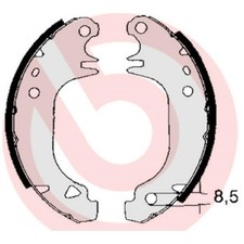 Bremsbackensatz hinten für Peugeot 106 1 1A 2 1S 205 741B 20A/C 309 10C | 24462