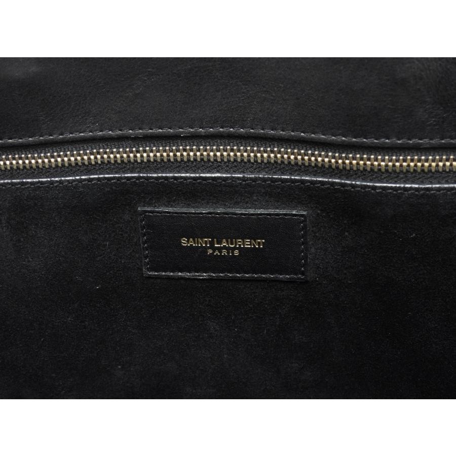 Borsa a tracolla Saint Laurent Sac de Jour in pelle liscia nera YSL 2 vie