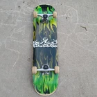 Skateboard Complete Krown 31" x 7.75" Complete Green Flames