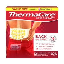 ThermaCare Heat Wraps for Lower Back & Hip Pain Relief, L/XL, 10 Count