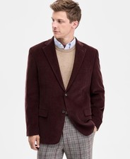  295 NEW TOMMY HILFIGER MENS 40R CHESTNUT CORDUROY BLAZER SPORT COAT SUIT JACKET