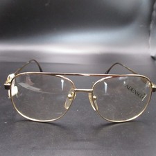 ADENSCO Vintage Aviator Eyeglass Frames Gold Tone Metal 56-15-140 Italy
