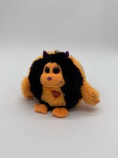 Ty Beanie Monstaz Igor Black Orange Monster Plush Stuffed Animal 6" No Sound