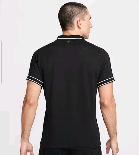 Polo de tenis Nike Court Heritage ~ negro FQ2101-010 | para hombre: L ☆NUEVO CON ETIQUETAS☆ - Imagen 2 de 7
