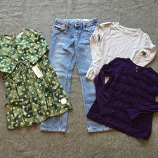 Girl Size 10/12 Clothing Lot 4x Pieces All Seasons Winter Camo Minimalist Cotton