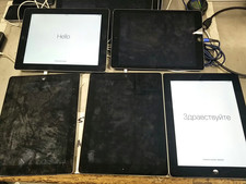 Lot of 5 Apple iPad Various Models No Cracks Read Description