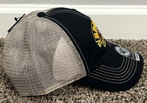Boston Bruins '47 Brand Clean Up Black Centennial 100th Snapback Mesh Hat Cap - Bild 2 von 7