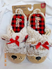 Dearfoams Mama Bear Cozy Comfort Slippers size M 7-8  new