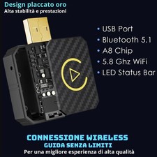 Adattatore CarPlay Wireless & Android Auto Wireless 2 in 1 Converte Android - Miniatura 4