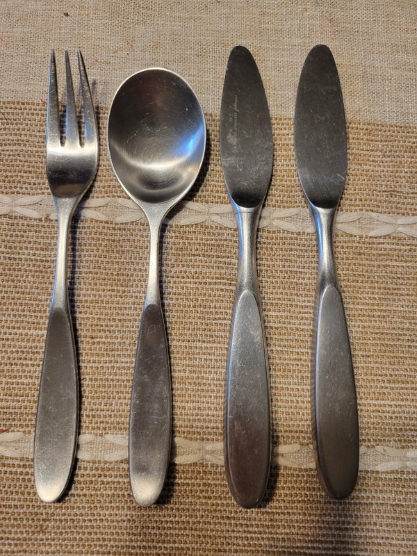 4 Piece Set Lauffer MAGNUM Fork, Spoon & Knives Norway Flatware