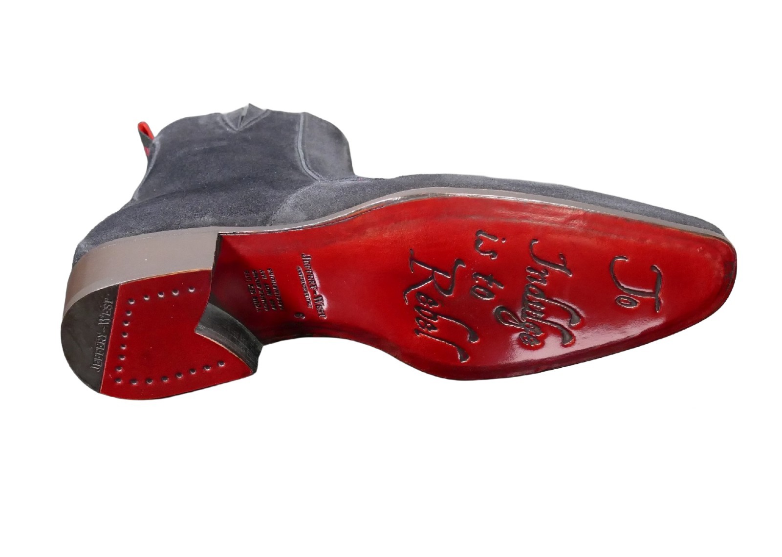 Jeffery-West MAINLINE Anderson 'DROWNER' Navy Suede Saddle Strap Boot RRP £465 image 6