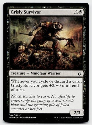 Hour of Devastation Magic the Gathering MTG Grisly Survivor #64