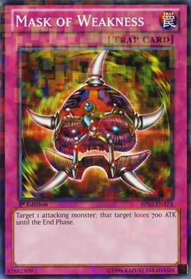 3 x Mask of Weakness - BP02-EN174 - Mosaic Rare - 1st Edition Near Mint, English