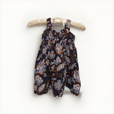 Janie and Jack Navy Blue Floral Toddler Dress 2T JJ print gorgeous