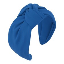 Knotted Headbands Women Non Slip Wide Blue Headband Top Knot Hair Accessories