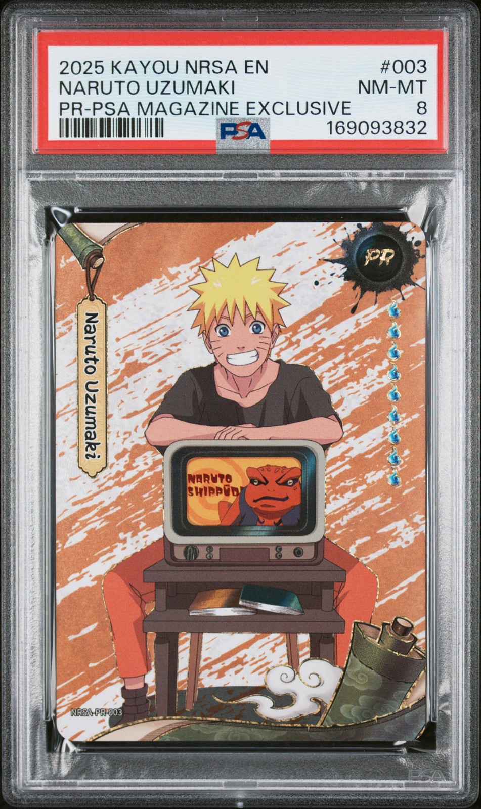 2025 KAYOU NARUTO SMRITI PSA MAGAZINE EXCLUSIVE #003 NARUTO UZUMAKI PSA 8