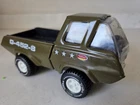 Vintage 1970s Tonka G-452-8 Army Pressed Steel Pick Up Truck 9" Inside Toy