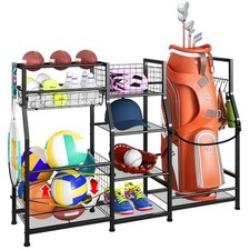 Sports Equipment Organizer Outdoor Toy Storage Golf 11.81"D x 43.3"W x 31.89"H