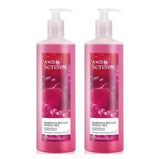 2 x Avon Senses Raspberry Delight Shower Gel - 720ml each bottle (BONUS SIZE) 6.75 per litre