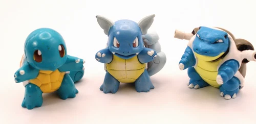 TOMY CGTSJ Vintage 2" Pokémon Squirtle, Wartortle, Blastoise r18