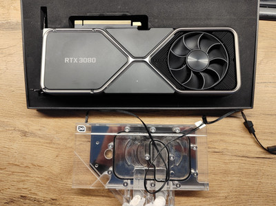 Geforce RTX 3080 10GB Nvidia GDDR6 Wasserkühlblock AlphaCool Grafikkarte Graka