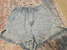 So Good for Life sz 5 / 27W High Rise Mom Short Blue Denim Jean Paper bag waist