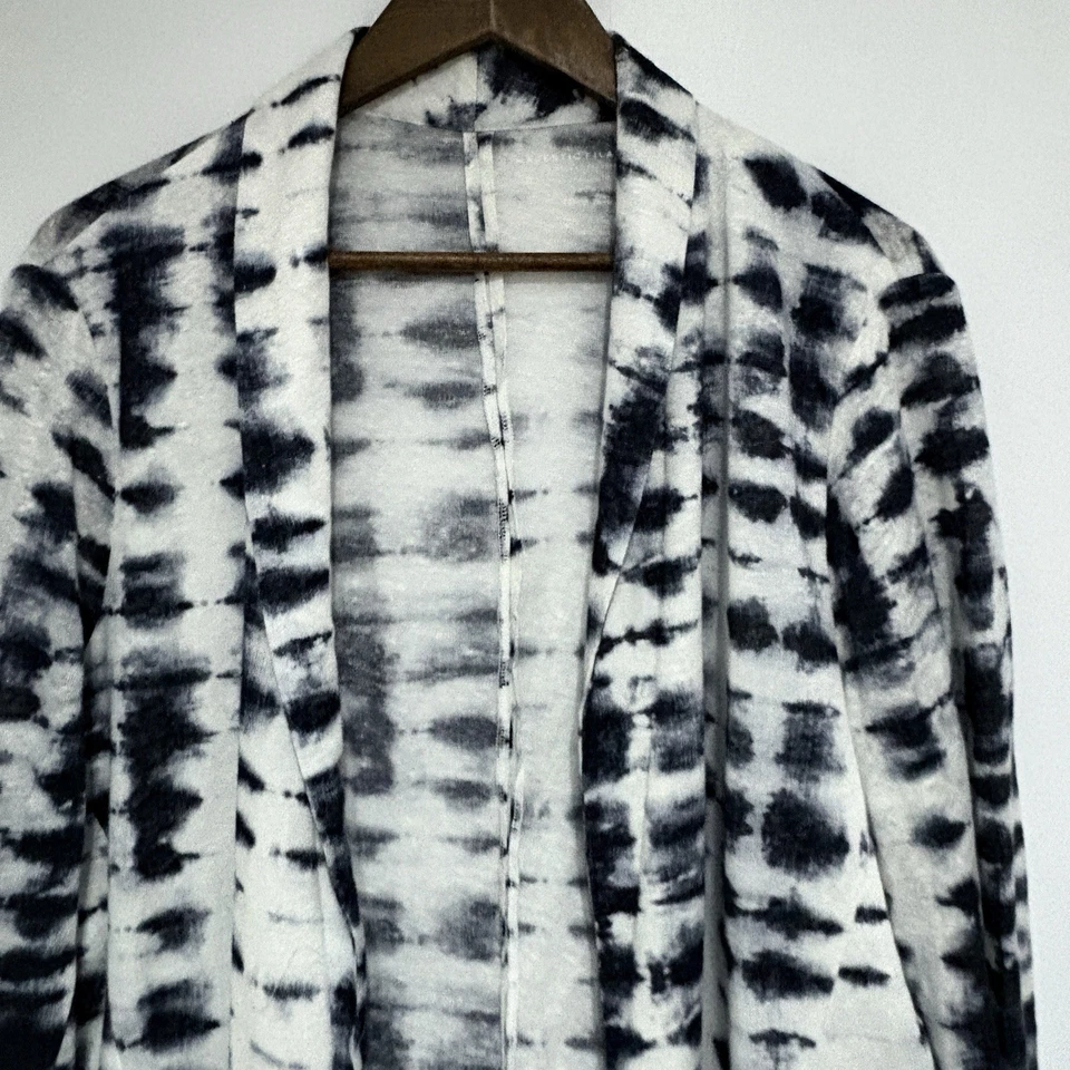 Majestic Filatures кардиган женщин L серый галстук краситель льна открытый Deluxe футболка - Изображение 2 из 4