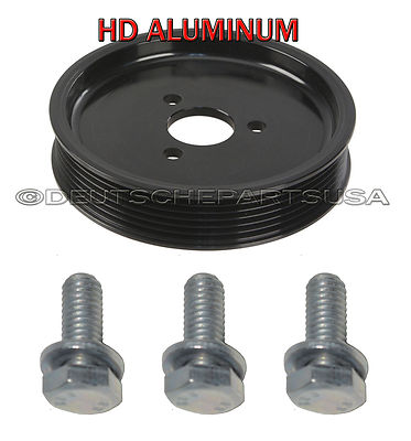 Power Steering Pump ALUMINUM Pulley & BOLTS for BMW E46 E39 X5 325i 330i 323i 