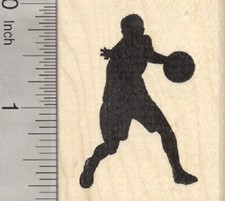 Girl Basketball Player Rubber Stamp G28308 WM