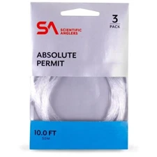 Scientific Anglers Absolute Permit 10 FT Leader 3 Pack - All Sizes - FREE SHIP