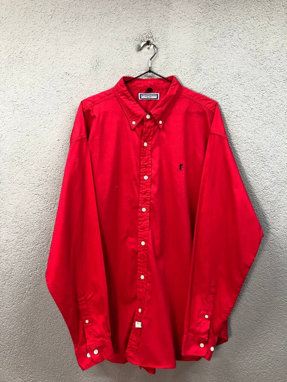 Yves Saint Laurent paris camicia rossa uomo XL