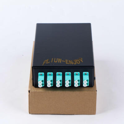 Fiber Optic Terminal Box 12 core LC MM OM3 adapter pigtail 6 ports patch panel #