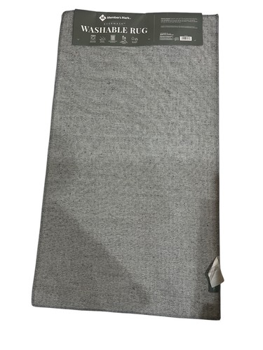 Members Mark Everwash Washable Area Rug 24 x 43 in Gray Blue White Brown NEW - Picture 7 of 7