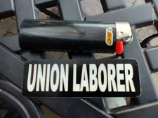 Small Hand made Decal sticker UNION LABORER